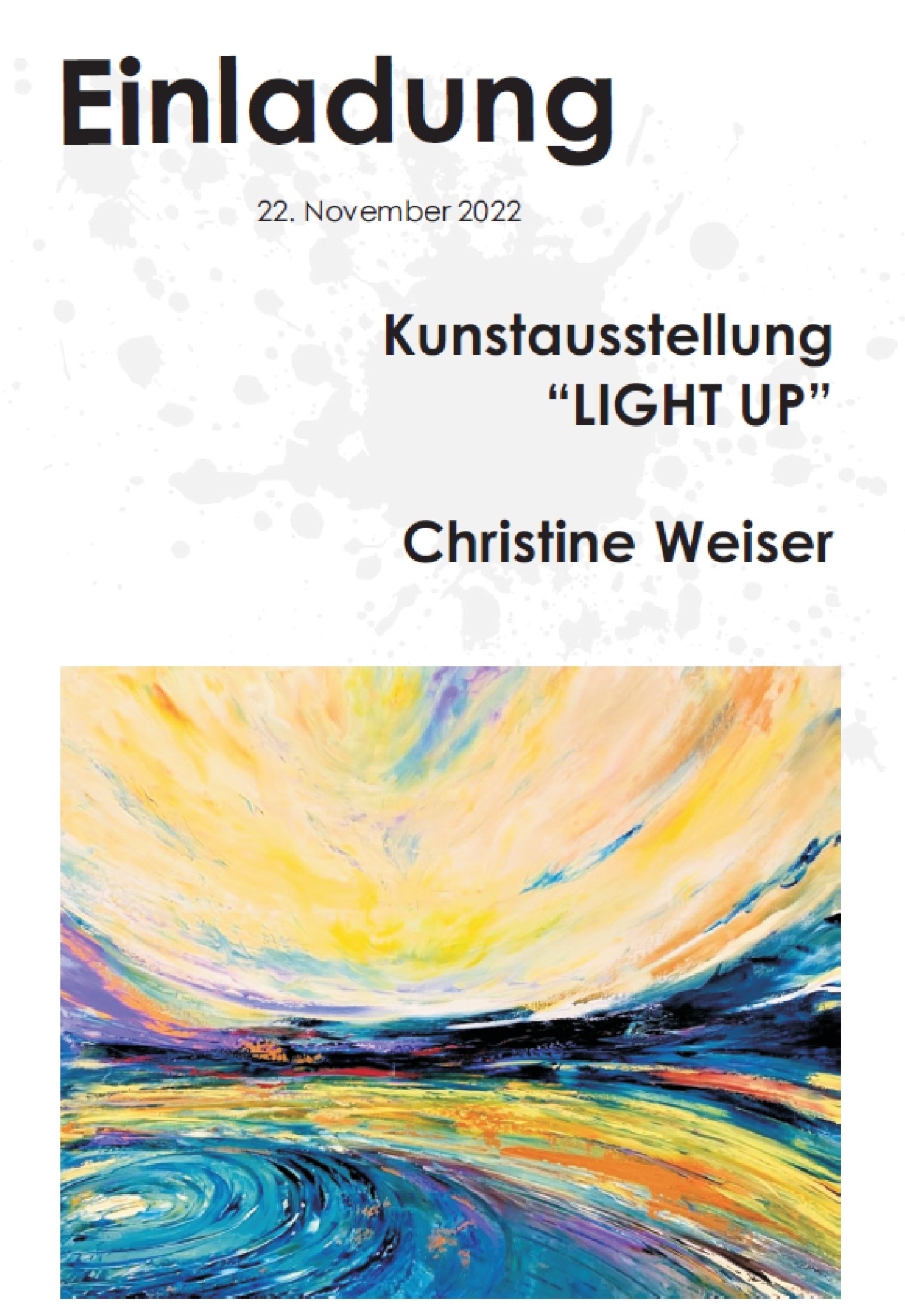 Einladung zur Kunstausstellung