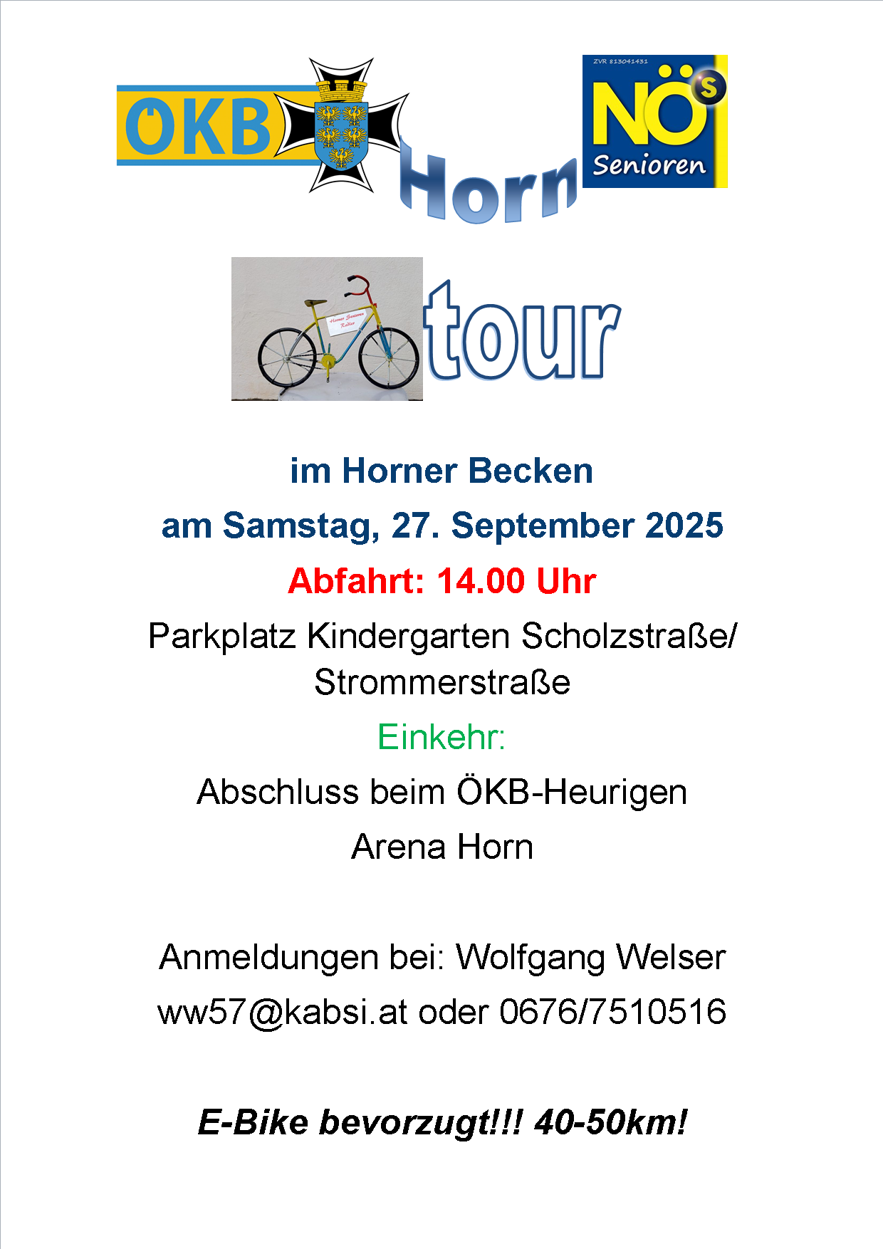 Radtour NÖs Senioren+ÖKB