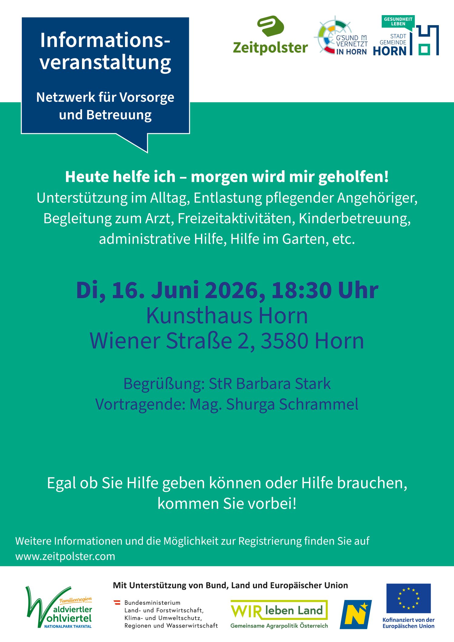 Zeitpolster - Infoveranstaltung