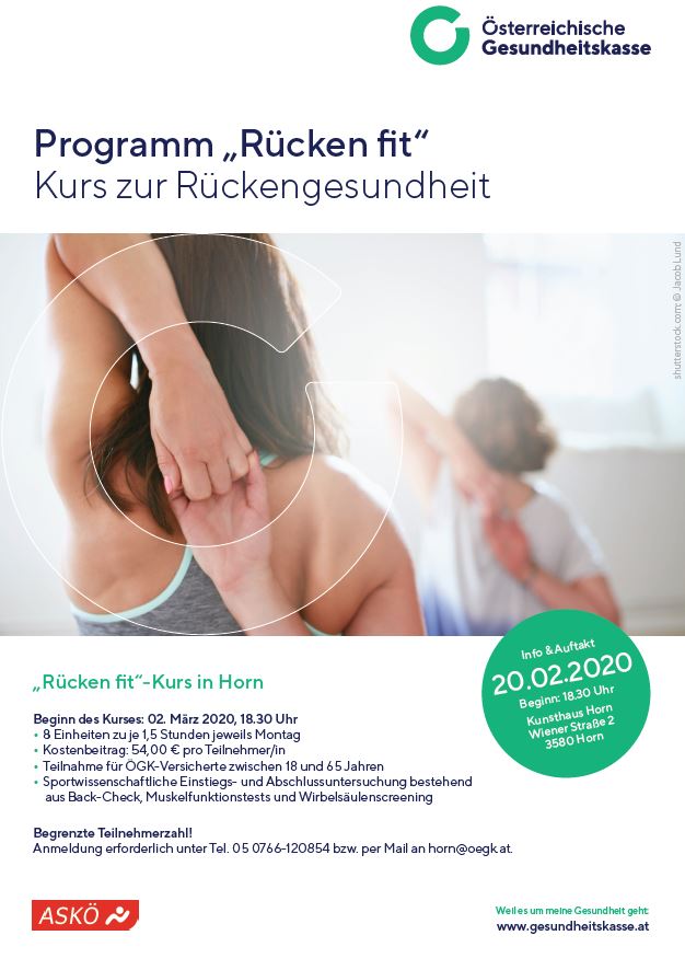 „Rücken fit“ mit ÖGK